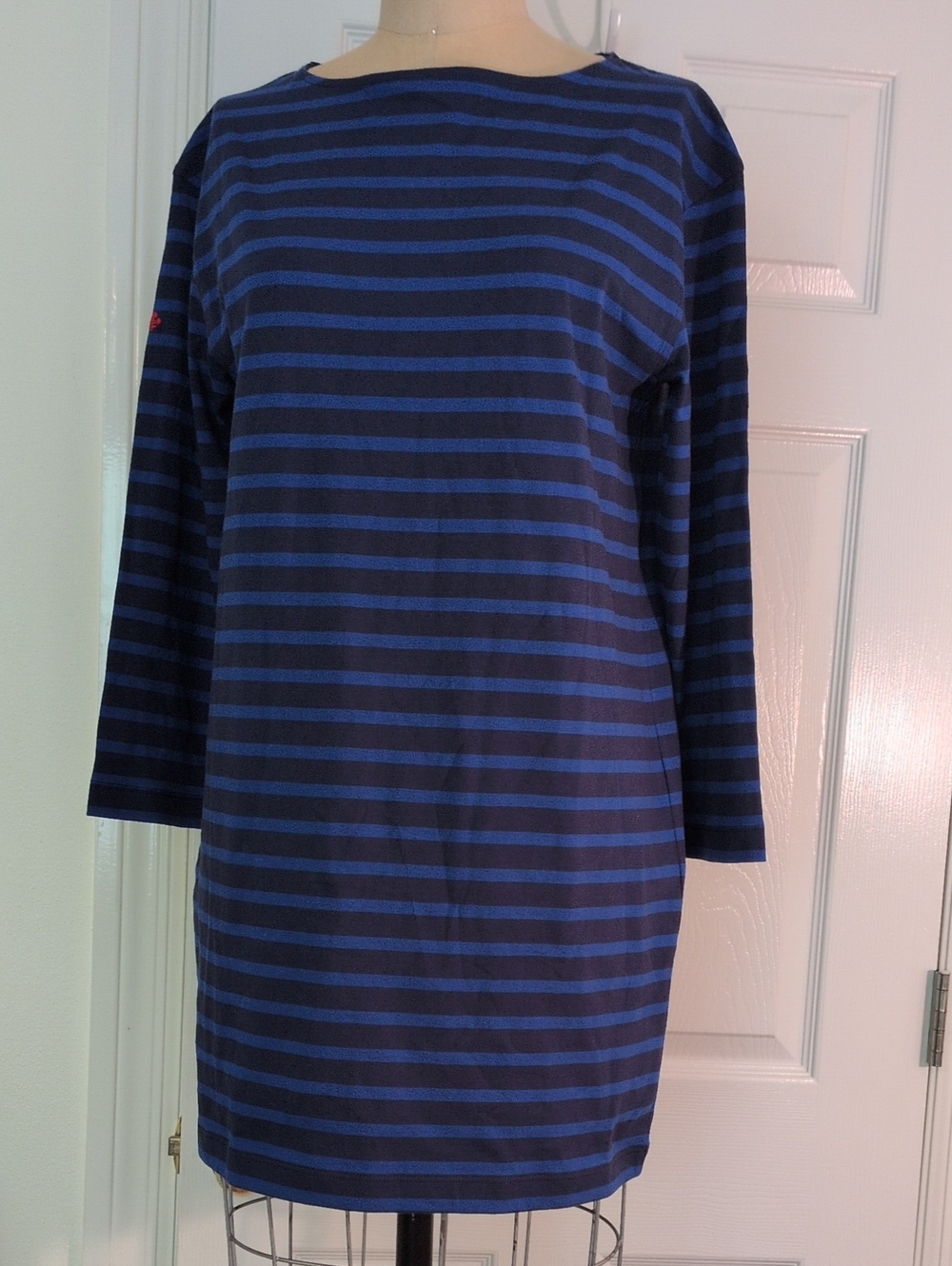 Marea Long Sleeved Striped Shift Dress Sz.S